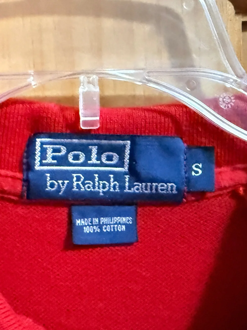 Polo by Ralph Lauren Men’s Red Classic Cotton Polo Shirt-S-EC
